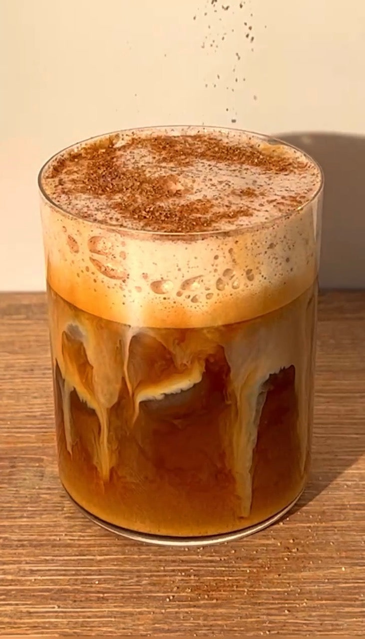 Zimt Iced Latte - Eiskaffee kann man auch im Winter genießen