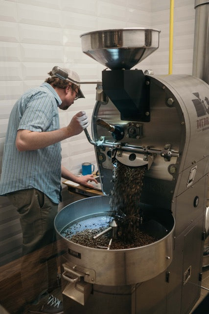 Den Röstprozess von Kaffeebohnen